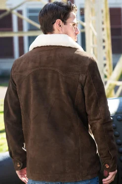 Veste Homme Iron & Resin Caravan Buffalo Suede Jacket Brown