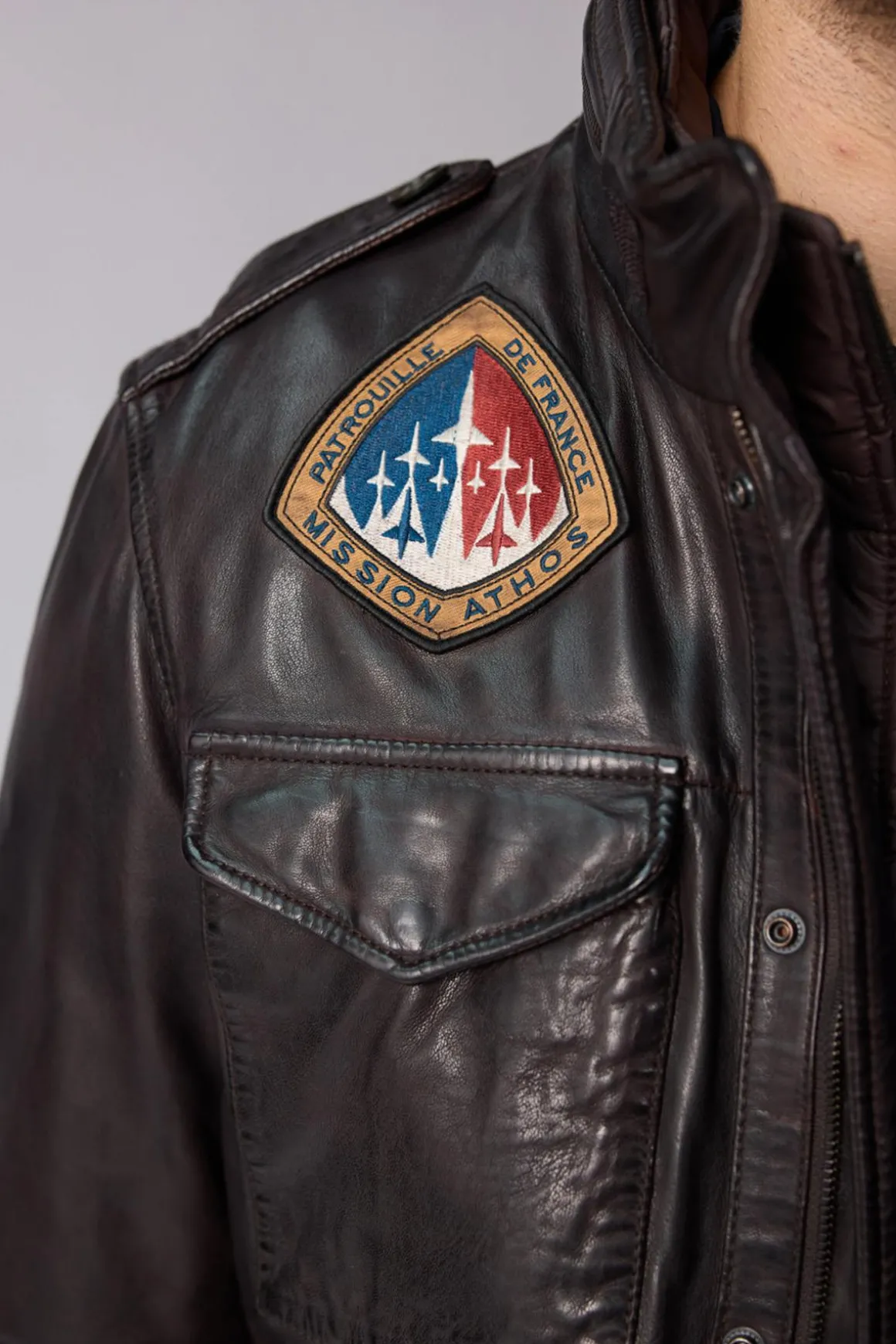 Veste Homme Patrouille De France Battle Dity Dark Brown